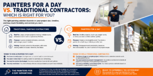 Painters For A Day vs. Traditional Contractors: Which is Right for You?